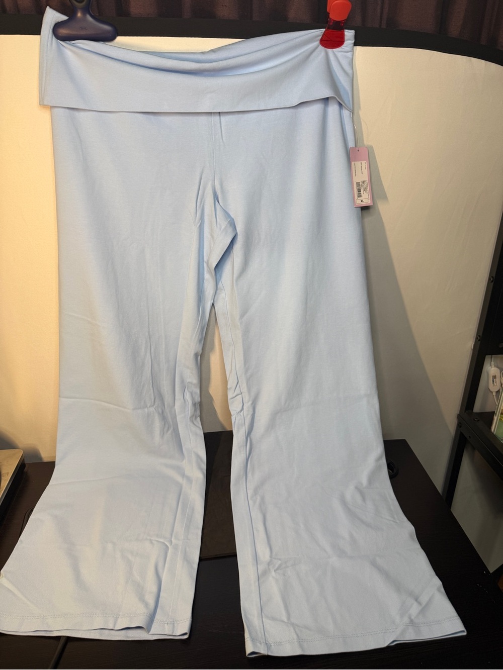 Target Light Blue Fold-Over Waist Lounge Pants - Women Intimates & Sleepwear